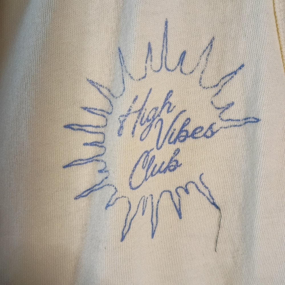 Spiritual Gangster High Vibes Jones Racer Tank in Mellow Yellow Cotton Size S - Picture 3 of 7